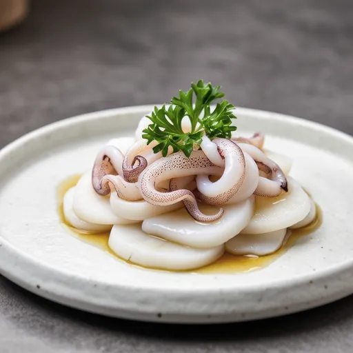 Daikon and Squid Carpaccio