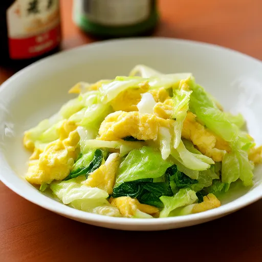 Simple Stir-Fry with Cabbage and Eggs