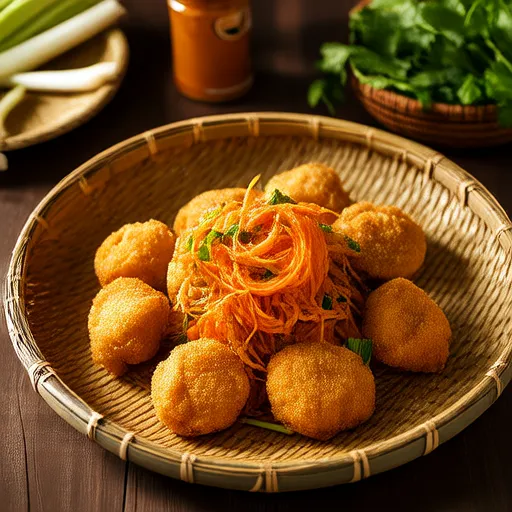 Chả cá và cà rốt xào