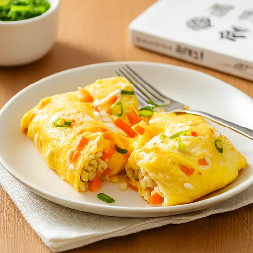 Яичный омлет с картошкой и морковью