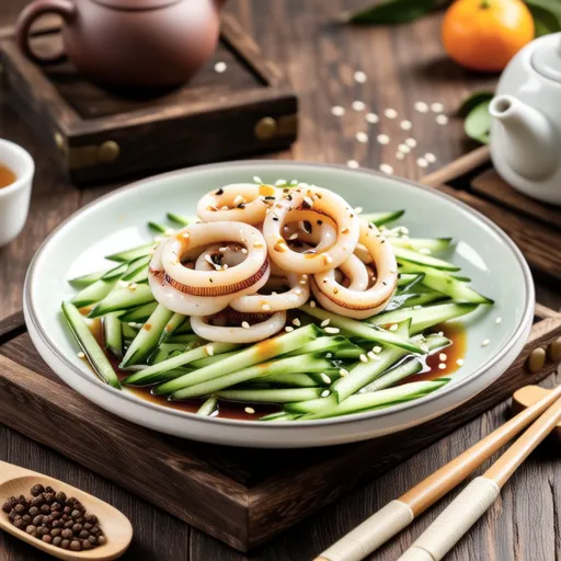 Squid and Spring Onion Sweet Vinegar Salad