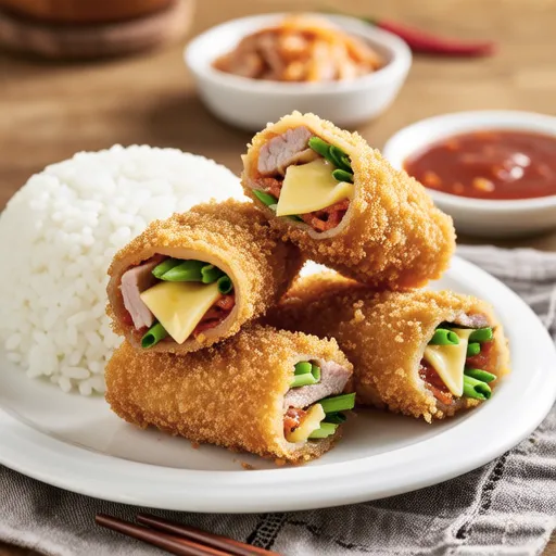 キムチチーズ豚カツ巻き