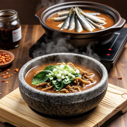 Savory Spinach Doenjang Soup