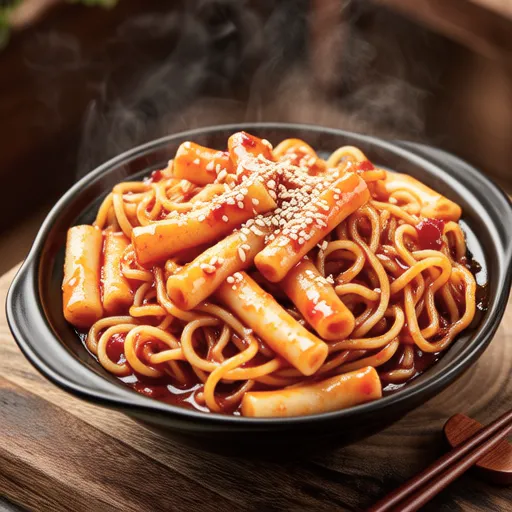 Tteokbokki with Rice Cake and Ramen