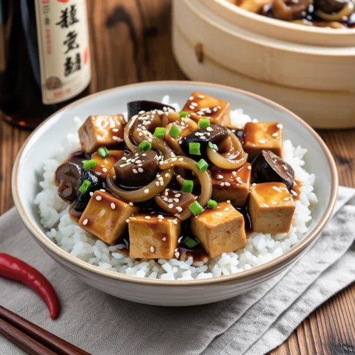 Soy Sauce Tofu Rice Bowl