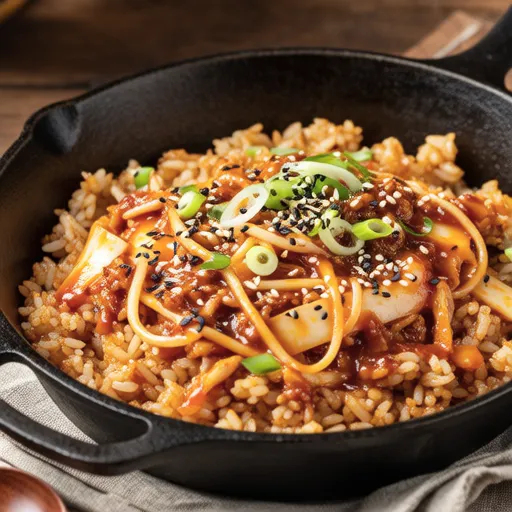 Kimchi Fried Rice with Cheese