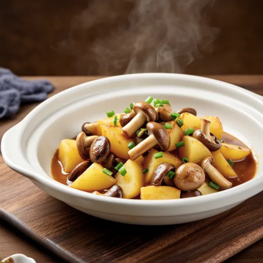 Potato and Shimeji Mushroom Curry Stir-fry