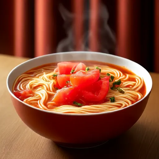 Soupe de nouilles à la tomate