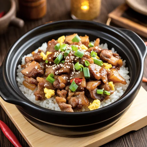 Pork and Green Onion Stir-fried Rice