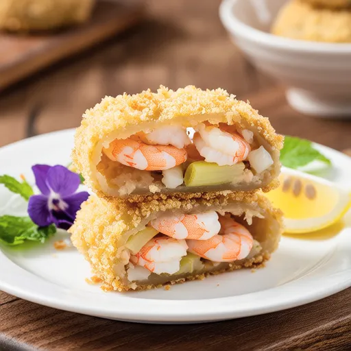 Takenoko Hasami Age (Deep-fried Bamboo Shoots with Shrimp)