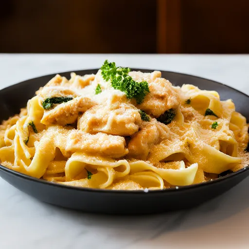 Pasta Ayam Alfredo yang Krimi