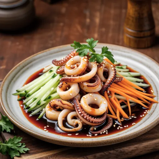 Squid and Cucumber Spicy Salad
