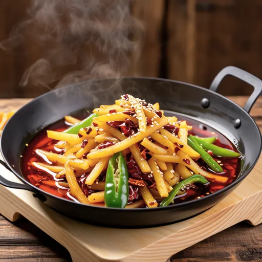 Spicy Stir-fried Potatoes and Green Peppers