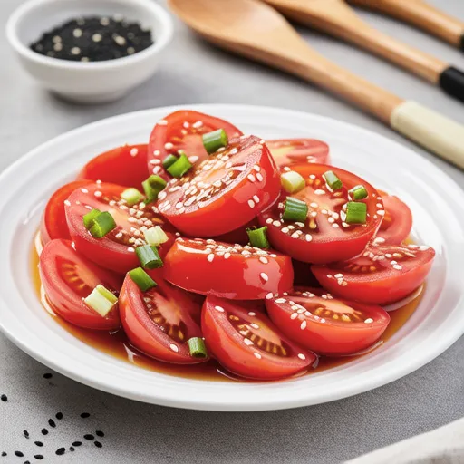 Tomato with Green Onion Ponzu Sauce