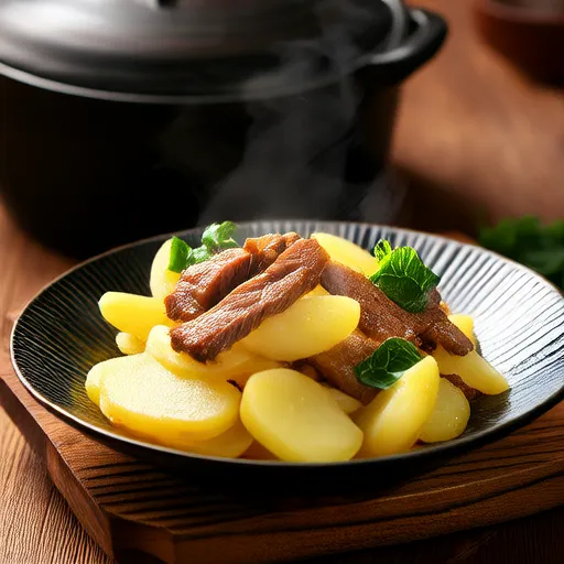 Pork and Potato Shiso Butter Stir-fry