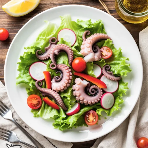 Radish and Octopus Red Salad