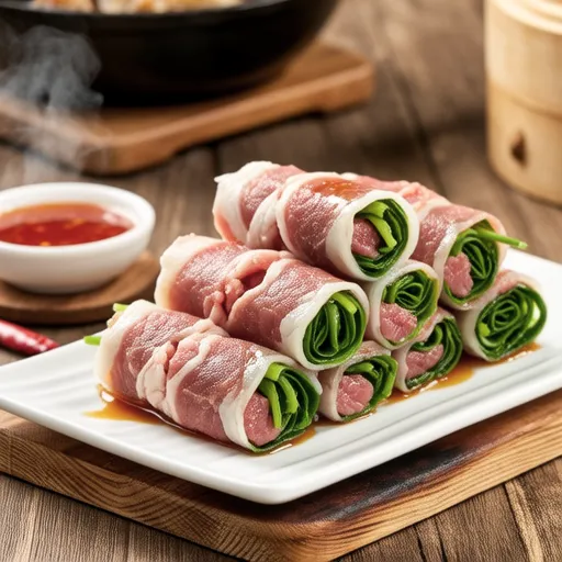 Beef and Green Onion Rolls