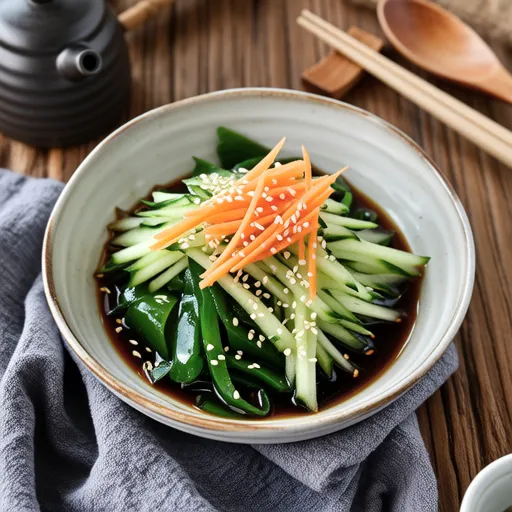 Kiriboshi Daikon and Hijiki Sesame Vinegar Salad