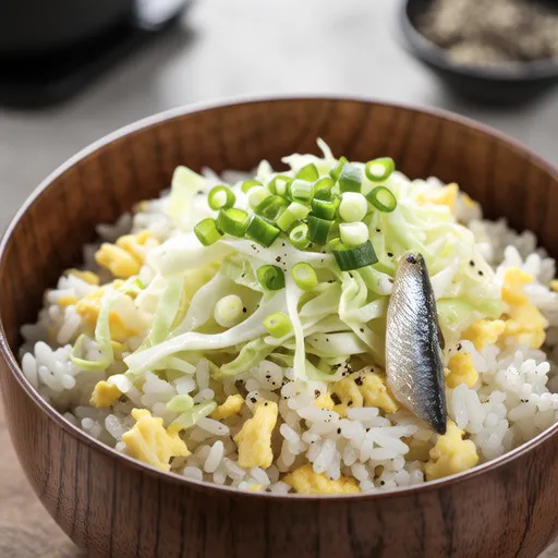 Cabbage and Shirasu Fried Rice