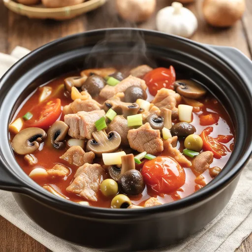 Pork Tenderloin and Mushroom Tomato Stew