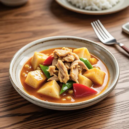 Stir-fried Curry with Daikon, Bell Pepper, and Tuna