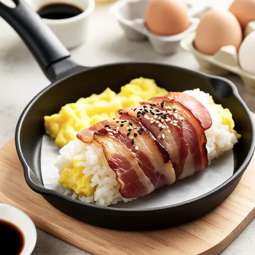 Bacon Egg Roll Rice