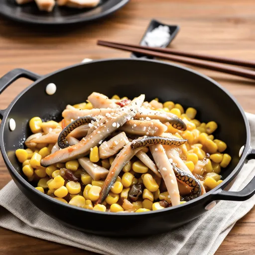 Corn and Canned Mackerel Salt Stir-fry