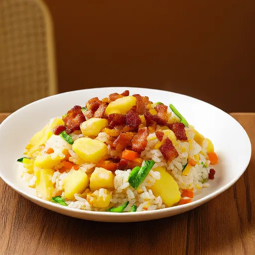 Potato and Bacon Fried Rice
