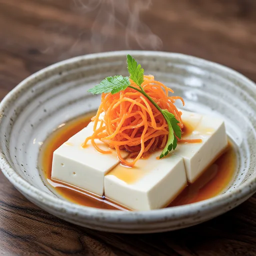 Tarako and Mizuna Ankake Tofu