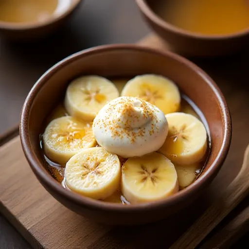 Yaourt à la banane et à la poudre de kinako