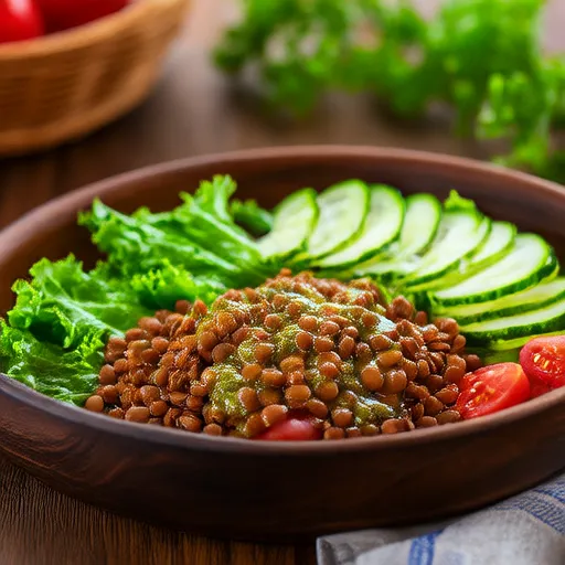 Insalata di lenticchie e verdure