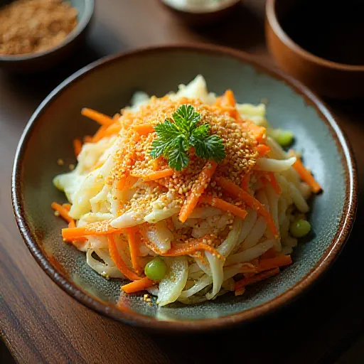 Cabbage and Carrot Sesame Vinegar Salad