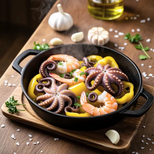 Seafood and Bell Pepper Ajillo