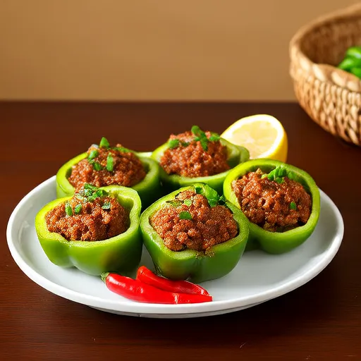 शिमला मिर्च भरी हुई