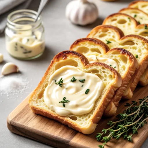 Sweet and Savory Mayonnaise Garlic Bread