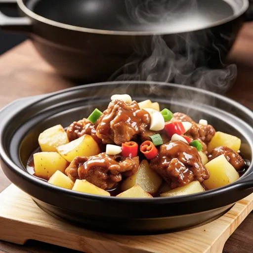 Potato and Chicken Oyster Stir-fry