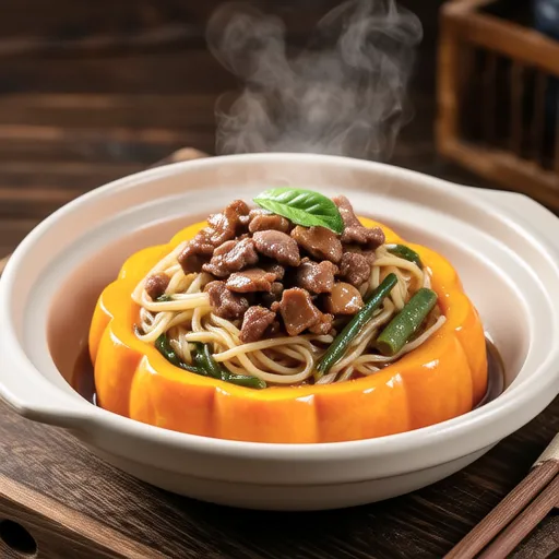 Chinese-style Steamed Pumpkin and Vermicelli