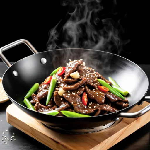 Okra and Beef Oyster Stir-fry