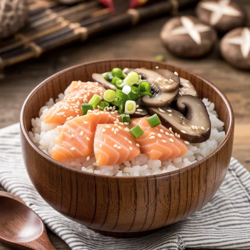 Gobou and Salmon Takikomi Rice