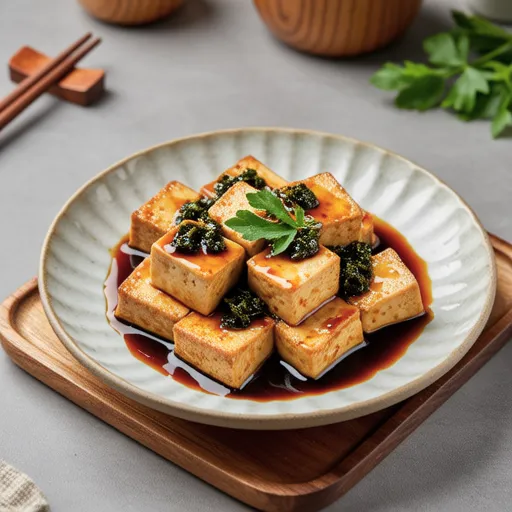 Stir-fried Tofu with Perilla Powder