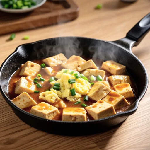 Thick Fried Tofu and Egg Stir-fry