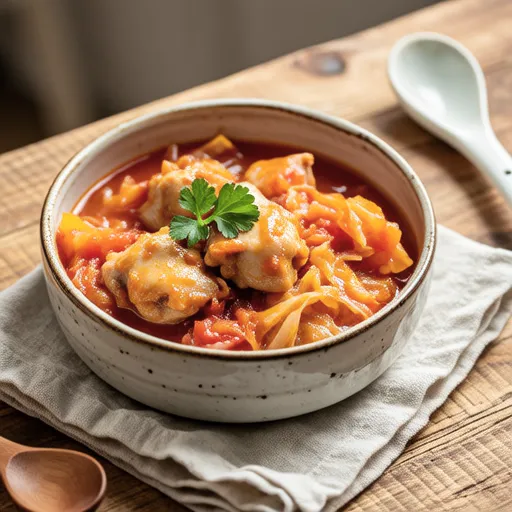 Cabbage and Chicken Tomato Stew