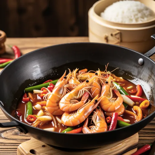 Spicy Sauce Stir-fried Shrimp