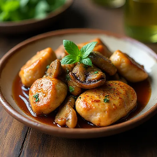 Garlic Chicken Breast and Mushroom Stir-fry