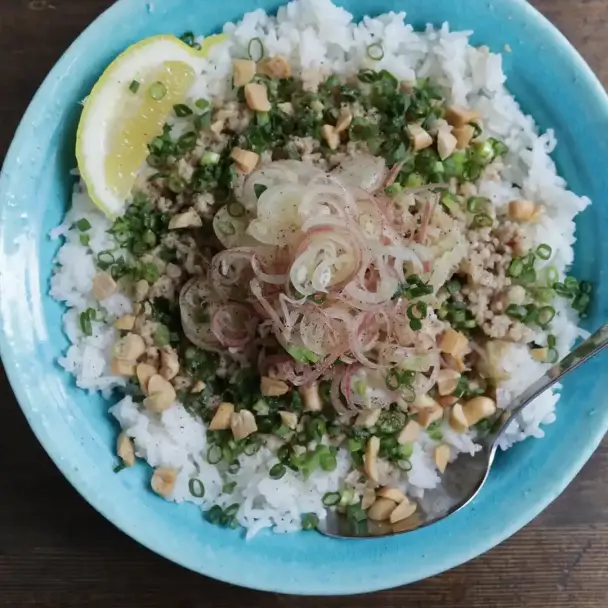 エスニックそぼろ薬味ライス
