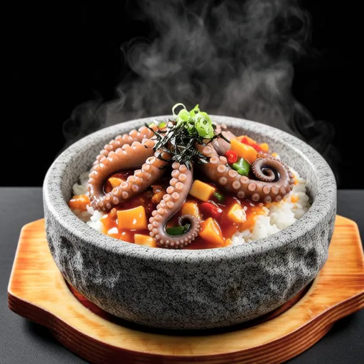 Hot Stone Octopus Rice Bowl