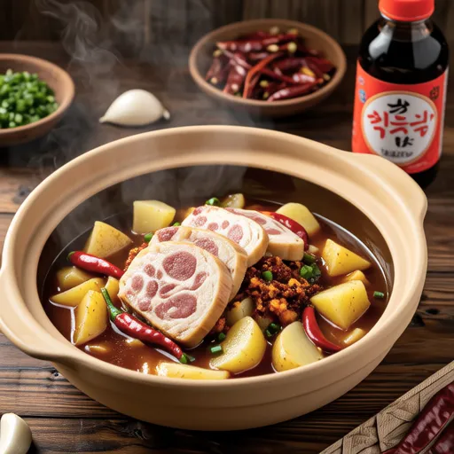 Potato Jjageuli Stew with Spam