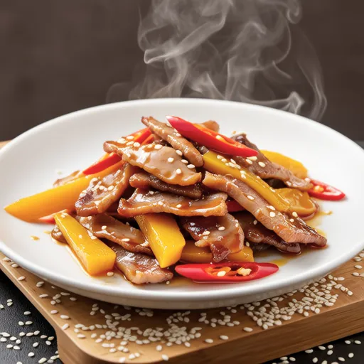 Salted Kinpira with Pumpkin and Pork