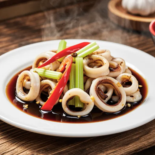 Stir-fried Squid and Celery with Fish Sauce