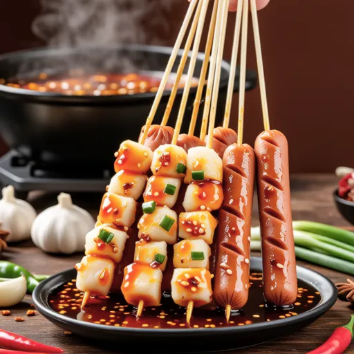 어묵, 떡, 소시지 매운 꼬치